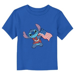 Toddler's Lilo & Stitch American Flag T-Shirt - 1 of 3