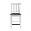 2pc Jamison Two-Tone Counter Height Barstool White - Picket House Furnishings: Mid-Century Modern, Armless, Slat Back - 3 of 4