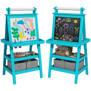 Lycvki MDF Double Sided Kids Easel with Paper Roll - 1 of 4