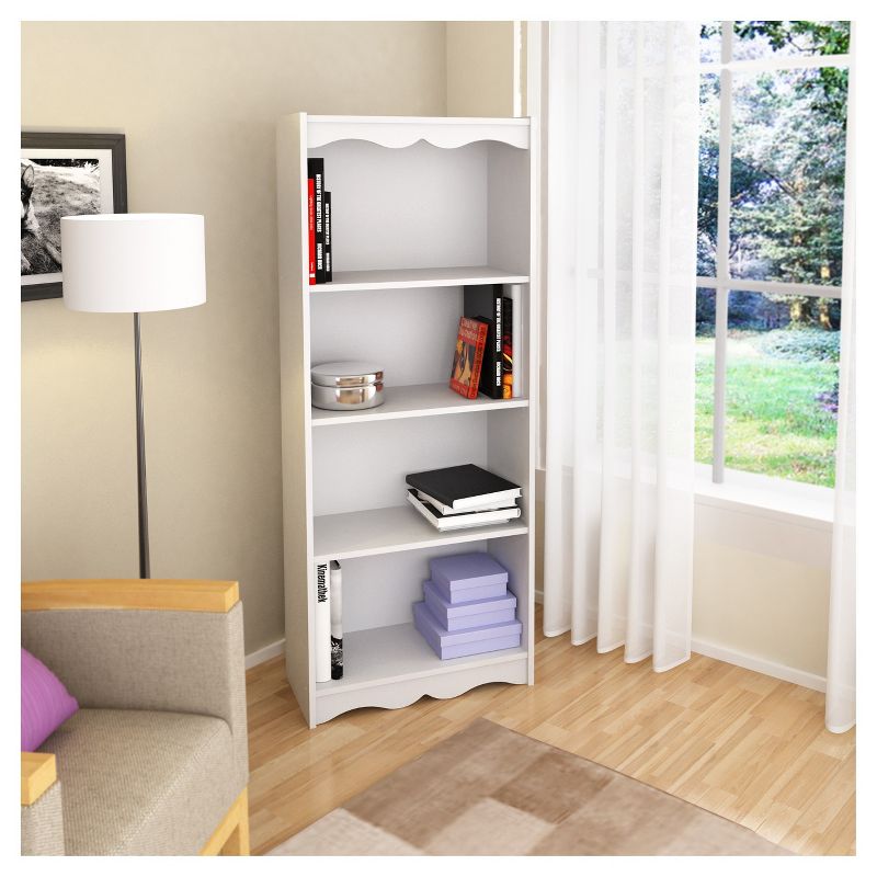 48" Hawthorn Tall Bookcase White - Corliving&#174;, 3 of 4