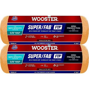 Wooster Genuine 9" Super/Fab FTP 3/8" Nap Roller Cover 2-Pack, RR923-9-2PK - 1 of 1