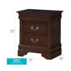 Gulches Traditional Nightstand with 2 Dovetailed Drawers 24"H x 21"W x 16"D, Fully Assembled, Tarnish-Resistant Hardware - 2 of 4