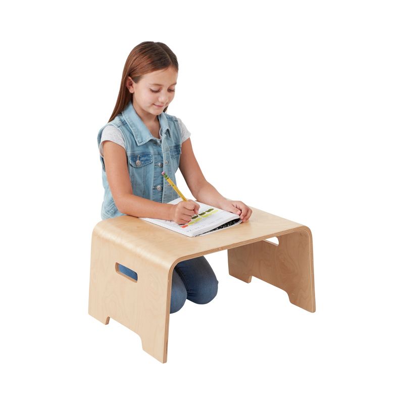 ECR4Kids Bentwood Lap Desk with Handles, Activity Table, Natural, 4 of 14