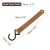 Unique Bargains PU Leather Strap Camping Outdoor S-shaped Hooks and Hangers 8 Pcs - 2 of 4