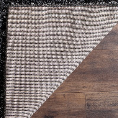 Charlotte Charcoal Gray Shag 4' x 6' Area Rug