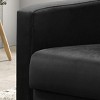 GlasFlength Accent Chairs Velvet Accent Armchair with Tufting Thick Velvet Upholstery Delicate Tufted Pattern Fits Guest Room, Black, 27"*22"*20" - 4 of 4