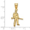 Black Bow Jewelry 14k Yellow Gold West Virginia Mountaineers NCAA Large Pendant - 3 of 4