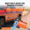 VEVOR Fuel Transfer Pump, 12V DC 5.3 GPM 1/10 HP, Portable Electric Diesel Transfer Pump with Auto Shut-Off Fuel Nozzle, Orange - 3 of 4