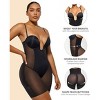 SHAPELLX Strapless Shapewear for Women Deep Plunge Corset Tummy Control Backless Bodysuit Mid Thigh Full Body Shaper—Black 38 - 3 of 3