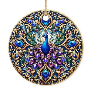 Christmas Ornament - Elegant Peacock Ceramic Ornament, Holiday Décor for Women, Mom, Wife, Friends - 1 of 4