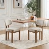 Set of 2 Modern Upholstered Dining Chairs with Cushions and Rubberwood Legs,Wooden Kitchen Chairs for Dining Room or Small Spaces-Cuddlewood - 2 of 4