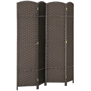 HOMCOM Room Divider, Folding Privacy Screen, 5.6' Tall Freestanding Partition for Home Office, Bedroom - 1 of 4
