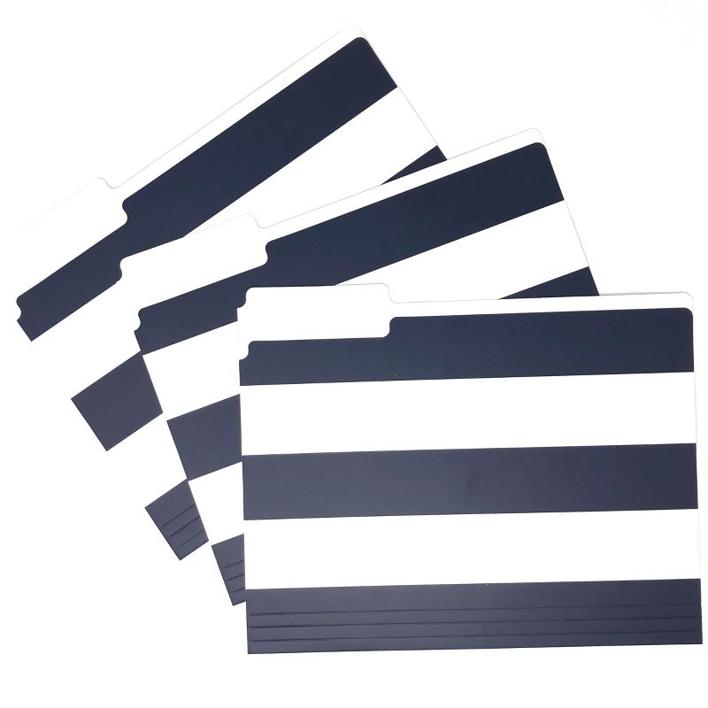 9ct File Folders Navy Assorted Patterns - Kahootie Co, 3 of 6