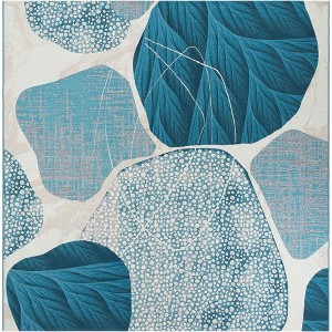 Unique Loom  Outdoor Modern Seaglass Area Rug - 1 of 4