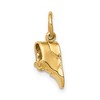 Black Bow Jewelry 14k Yellow Gold Polished Single Baby Shoe Charm or Pendant, 5mm - 2 of 4