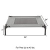 Elevated Dog Bed - 30x24-Inch Portable Pet Bed with Non-Slip Feet - Indoor/Outdoor Dog Cot or Puppy Bed for Pets up to 50lbs by PETMAKER (Gray) - 2 of 4
