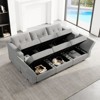 Belffin 6 Seats + 7 Sides Modular Weave Sleeper Sofa with Storage Seat - 2 of 4