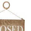 Open or Closed Sign Natural Mango Wood & Metal by Foreside Home & Garden - 4 of 4