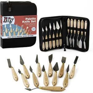 Palette Painting Knife Set 12 Pack with Carrying Case- Stainless Steel Art Paint Knives - 1 of 4