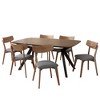 7-Piece Dining Set with Kitchen Table and 6 Armless Chairs - 2 of 4