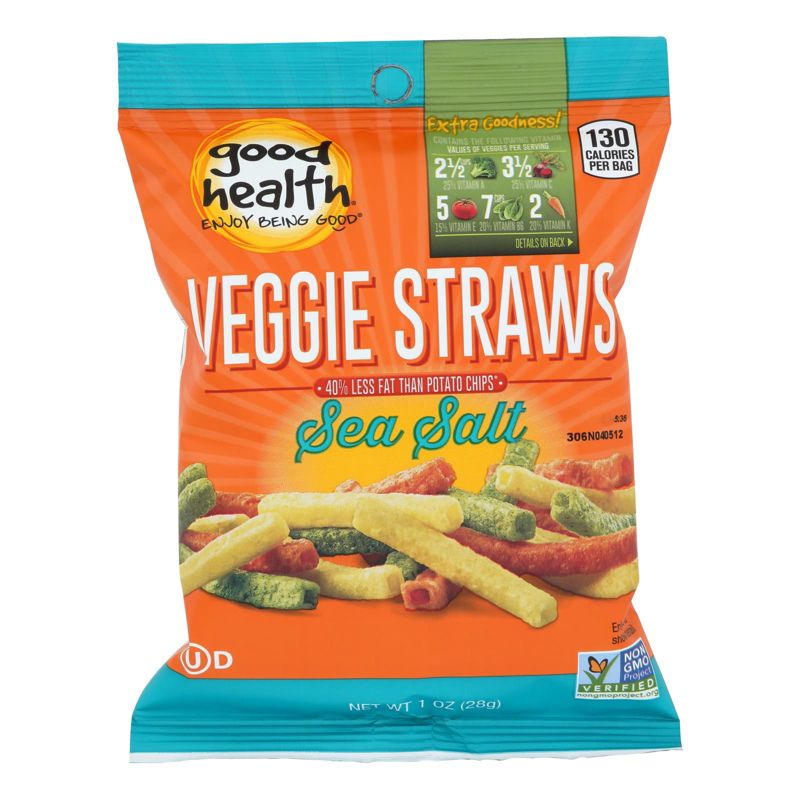 Good Health Sea Salt Veggie Straws - Case of 24/1 oz, 2 of 7