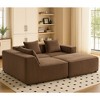 Grungis Comfy Corduroy Sofa Couch with 4 Seaters,U Shape Sectional Sofa with All-Compressed Design,Modern Sofa for Living Room Furniture - 2 of 4