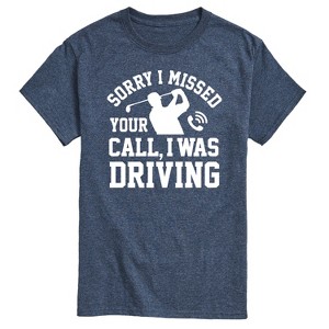 Men's - Instant Message - Sorry Missed Call Driving Golf Short Sleeve Graphic T-Shirt - 1 of 4