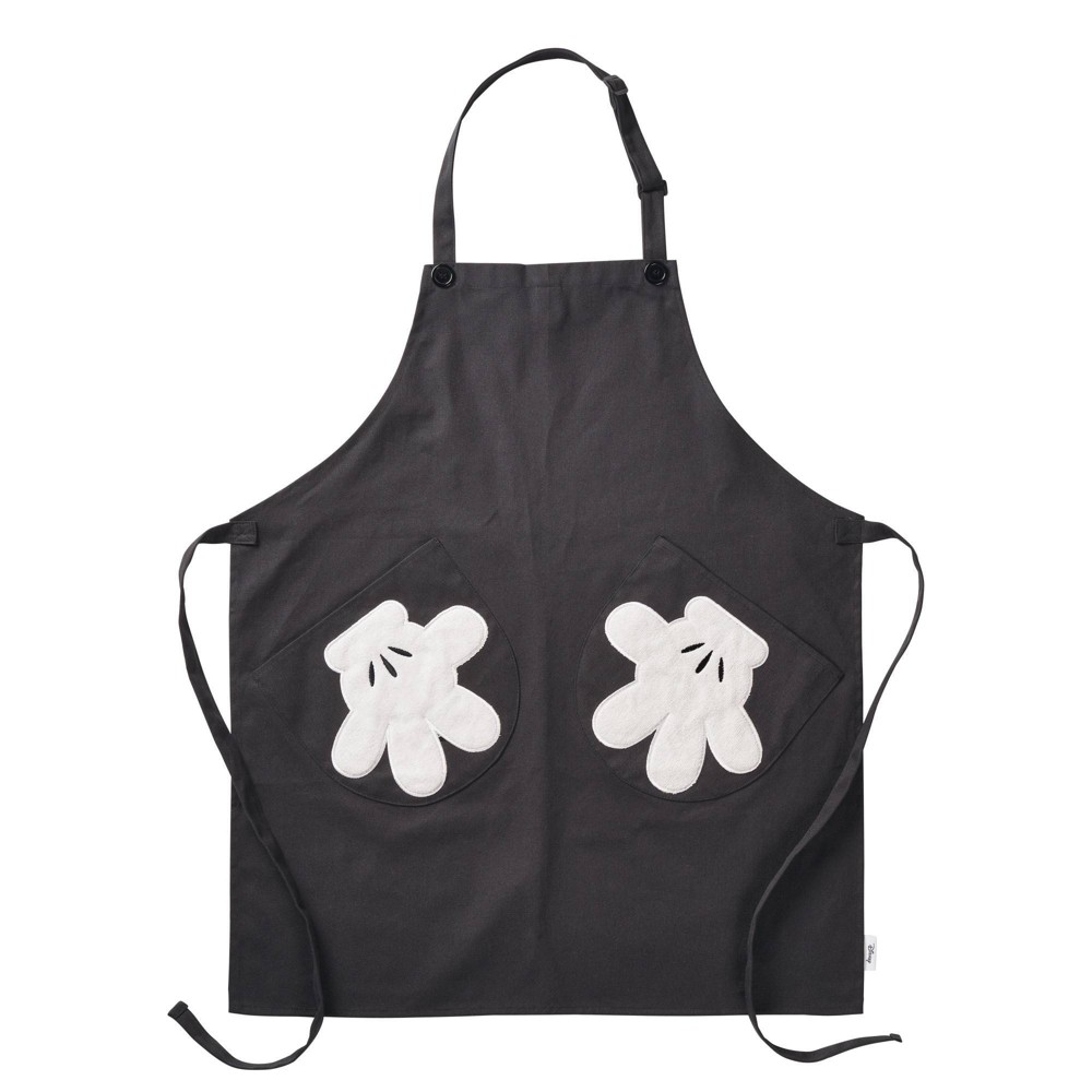 Photos - Other Accessories Disney Home Monochrome Adjustable Apron with Glove Pockets Black 