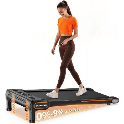 YOSUDA Walking Pad Treadmills with Auto Incline, 9% Incline Tredamills Under Desk with 300LBS Weight Capacity & 3 Adjustable Slopes