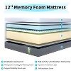 Dyonery 12 Inch Memory Foam Mattress Hybrid Mattresses Cooling Gel Therapeutic Extra Firm Comfort&Support for Back Pain Pressure Relief - 2 of 4