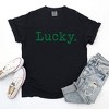 Simply Sage Market Women's Lucky Typewriter Short Sleeve Garment Dyed Tee - 3 of 4
