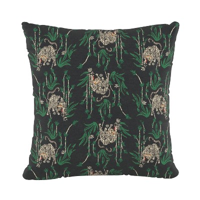 Skyline Furniture Tiger Square Throw Pillow Black