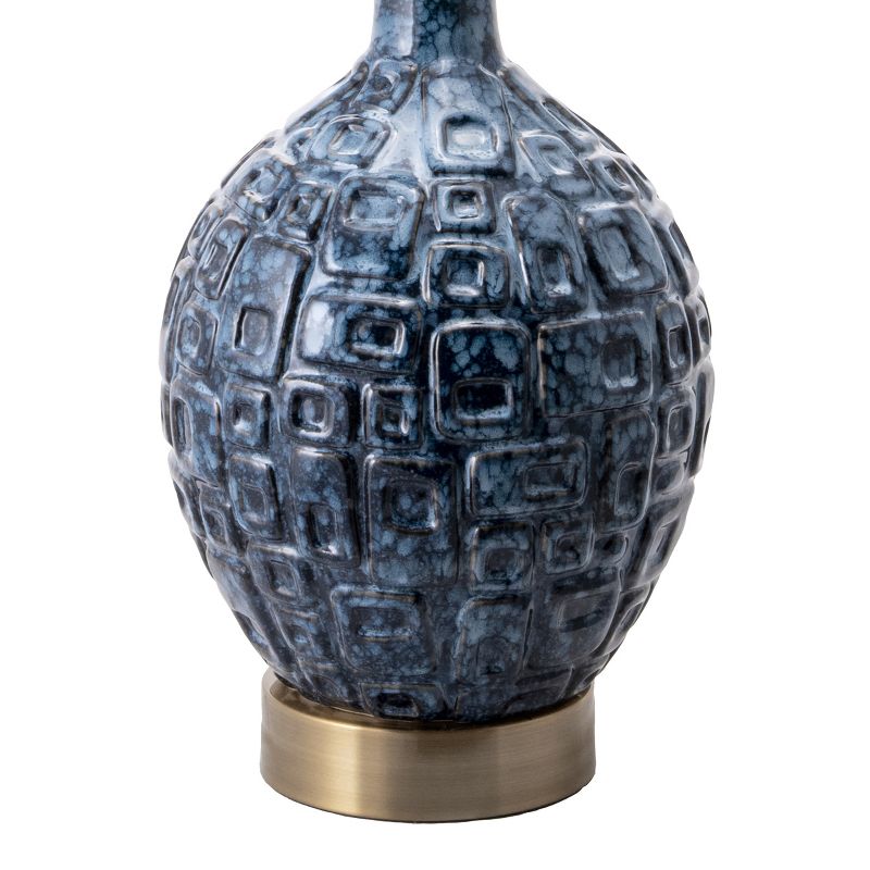 nuLOOM Tucson Ceramic 28" Table Lamp Lighting - Blue 28" H x 15" W x 15" D, 3 of 8