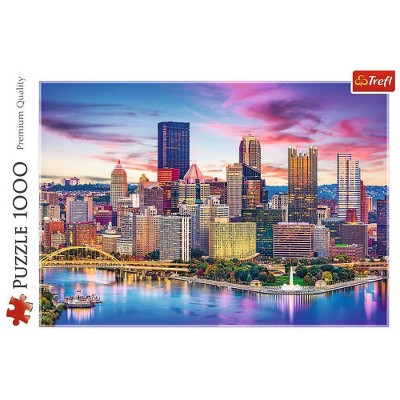 Trefl Pittsburgh Pennsylvania USA Jigsaw Puzzle - 1000pc: Travel Memory Skills, Cardboard Material, 68x48 Assemblage
