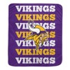 NFL Minnesota Vikings Repeat Refresh Wordmark Flannel Fleece Throw Blanket - 2 of 3