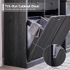 Tilt-Out Trash Cabinet, Hidden Trash Can with 20 Gallon Storage, Wooden Hidden Garbage Can Cabinet with 2 Drawers for Kitchen & Living Room - 4 of 4