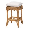 bali & pari Muy Scallop Rattan Counter Stool Honey/White - 2 of 4