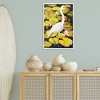Stupell Industries Stepping Bird on Lily Pads Black Framed Giclee Art - 2 of 4