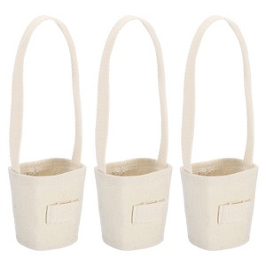 Unique Bargains Reusable Portable Canvas Coffee Cup Sleeve for Hiking 3 Pcs - 1 of 4