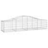 vidaXL Arched Gabion Basket 78.7"x19.7"x15.7"/23.6" Galvanized Iron - 2 of 4