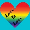 Adult Design By Humans Love Is Love Rainbow Heart Pride By ArnyaTees T-Shirt - 2 of 2