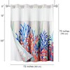 Americanflat 72x75 Hookless Shower Curtain - Coastal Orange Blue Shower Curtain with Sheer Panel, Snap-In Liner, and Grommets - 100% Polyester - 2 of 4