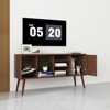 TiramisuBest TV Stand Living Room Cabinet One Storage Three Open Shelves Solid Wood Legs Media Console - 2 of 4