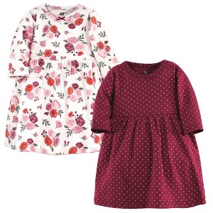 Luvable Friends Hudson Baby Long-Sleeve Dresses 2pk - 1 of 2