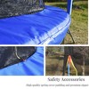 12 FT Trampoline With Basketball Hoop, Safety Enclosure Net, Ladder Outdoor Pumpkin-style Trampoline, Heavy Jumping Mat Trampoline For Kids - 3 of 4