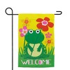 Northlight Happy Frog "Welcome" Floral Outdoor Garden Flag 18" x 12.5" - 2 of 4