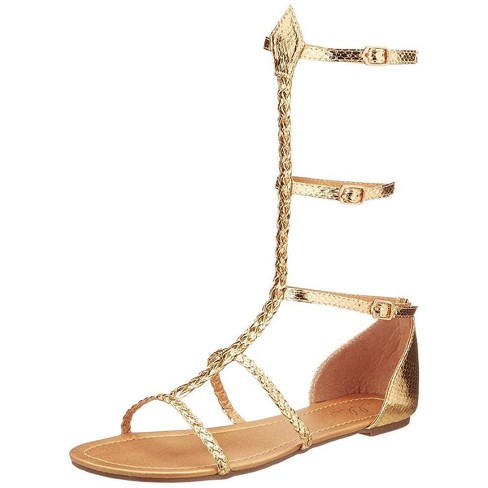 Ellie Shoes Cairo Gladiator Women s Costume Sandals Gold Size 11