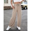 Coolmee Womens Wide Leg Sweatpants High Waisted Baggy Lounge Pants Drawstring Athletic Joggers with Pockets - 4 of 4