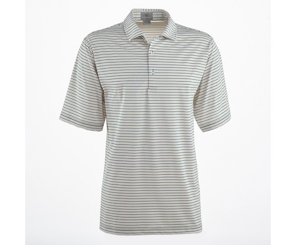 Men's Fennec Stripe Tech Jersey Polo Hunter Green Large