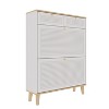 Maliang Shoe cabinet with 2 flip-up doors and 2 drawers, freestanding shoe organizer for entryway, 31.5 in x 9.45 in x 41.34 in - 2 of 4